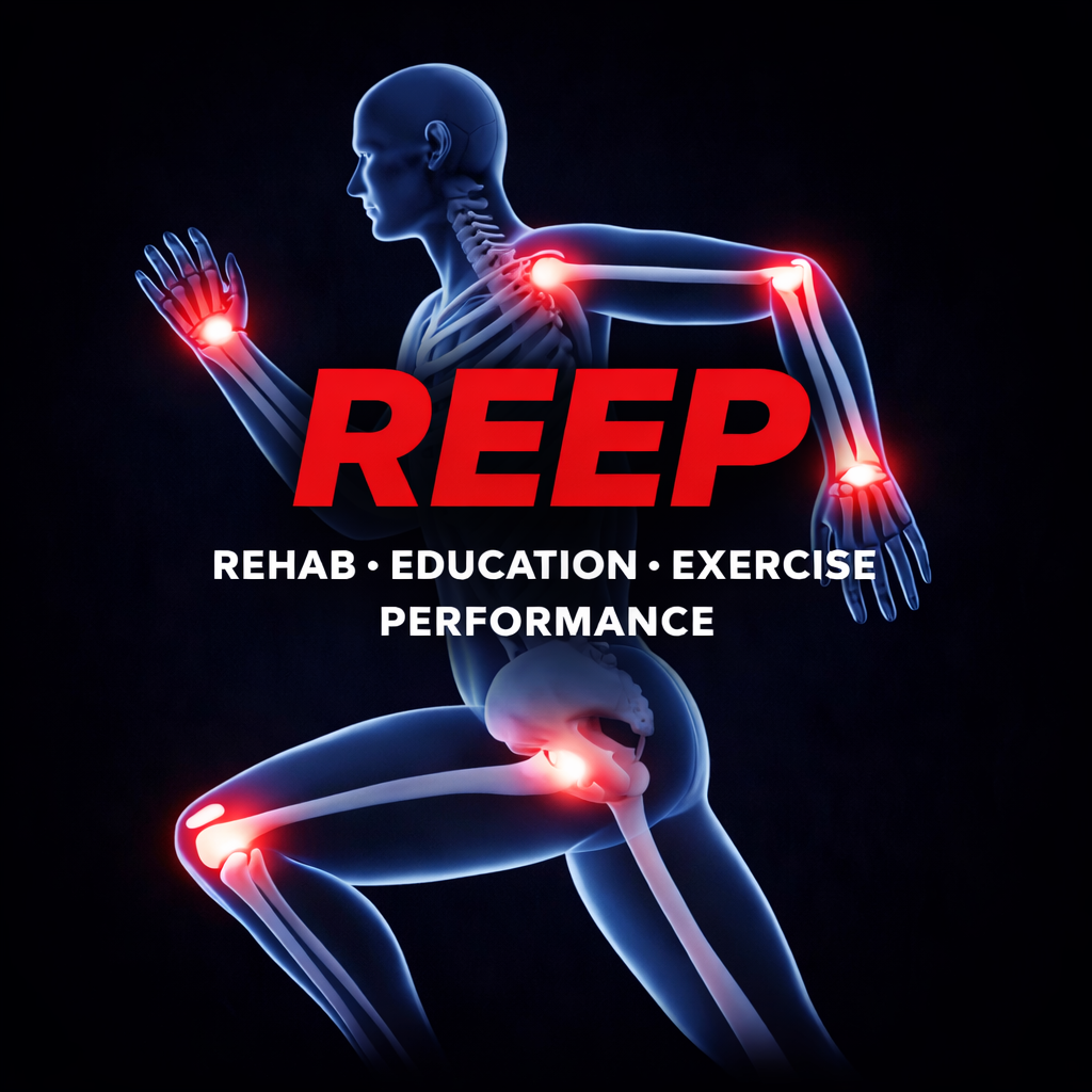 REEP Official – Rehab, Education, Exercise & Performance Coaching Logo
